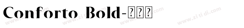 Conforto Bold字体转换